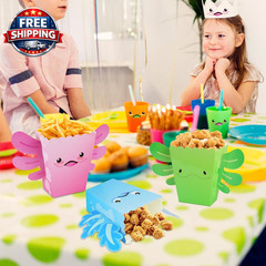Axolotl Popcorn Box 24Pcs Candy Cookie Boxes Snack Containers for Cartoon Animal