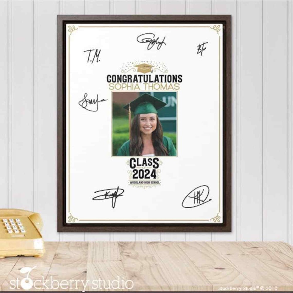 Graduation Guest Book Alternative Personalized Class of 2025 Canvas Print