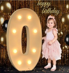 Marquee 3ft Light Up Giant DIY Number «0» New Pre-Cut Foam Board