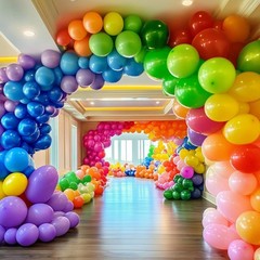Chibon 150 pcs Rainbow Latex Balloons, 5 inches Assorted color ballons, Round…