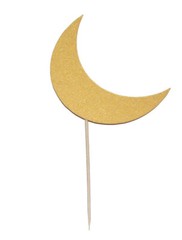 Ramadan and Eid Gold Crescent Moon Party Packs (Napkins and Food Picks / Cupcake