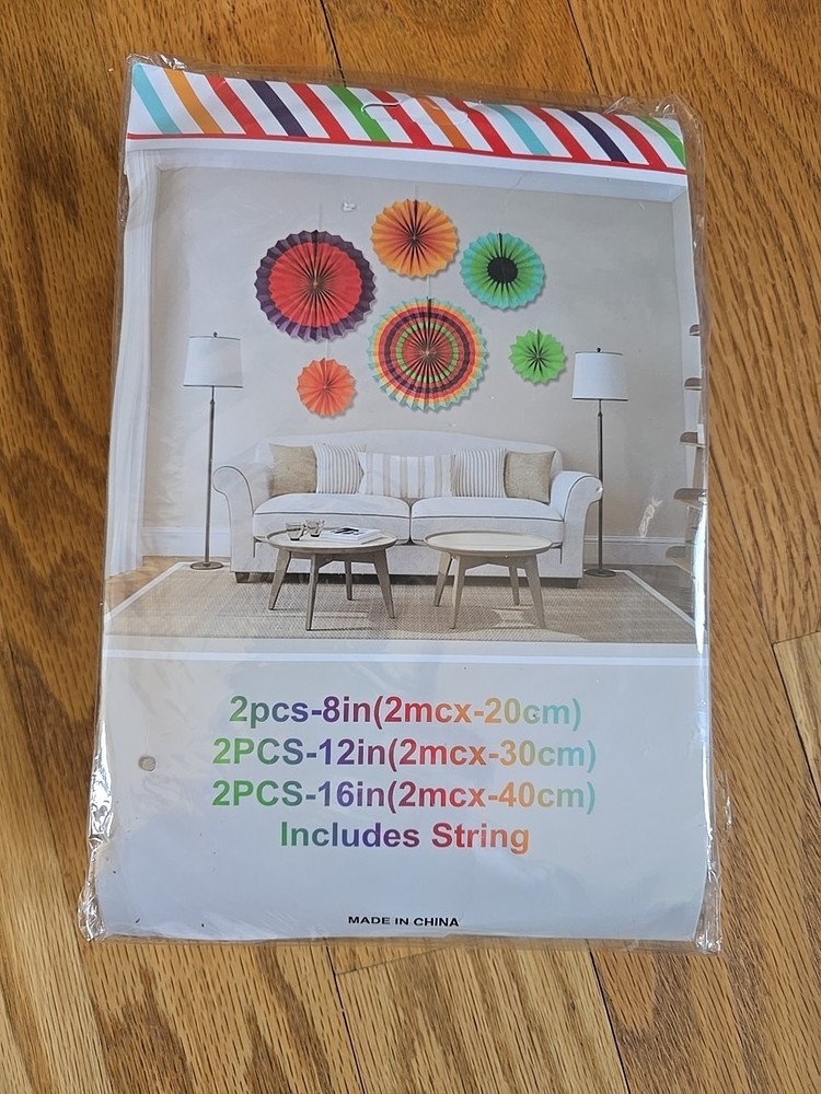 New Cinco De Mayo Party Decorations Fiesta Multi-color 6 Pcs Includes String