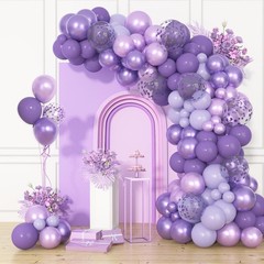 72Pcs Purple Balloons Set, Lavender Latex Balloon with 12inch Pearl Metallic …