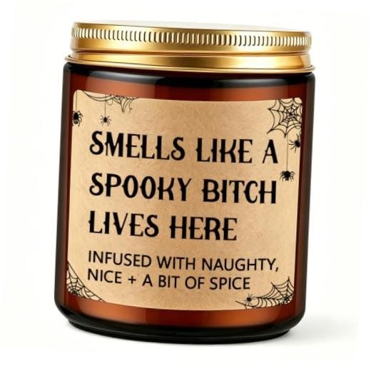 Funny Halloween Scented Candles – Spooky Goth Gifts for Women & Friends