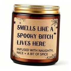 Funny Halloween Scented Candles – Spooky Goth Gifts for Women & Friends