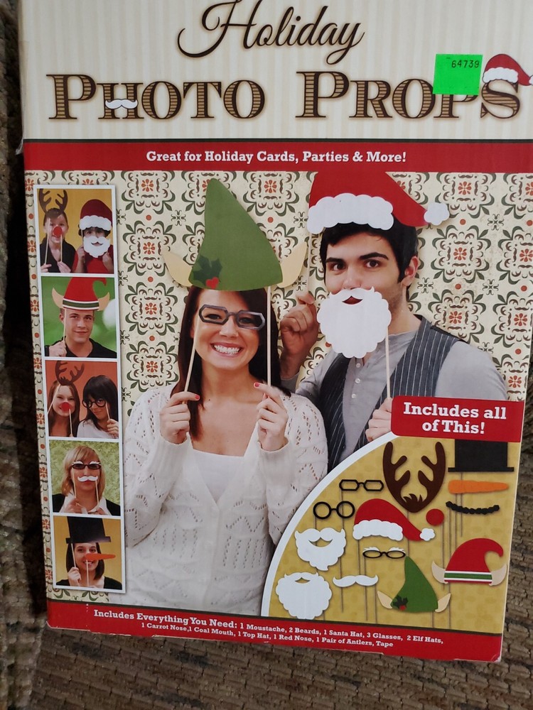 Holiday Photo Booth Props For Holiday Cards Parties Santa Hat Elf Reindeer