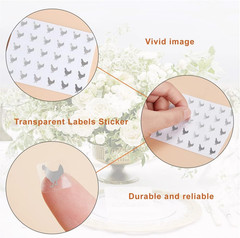 2400Pcs 0.5 Inch Silver Meal Stickers – Cow/Chicken/Fish/Carrot Design