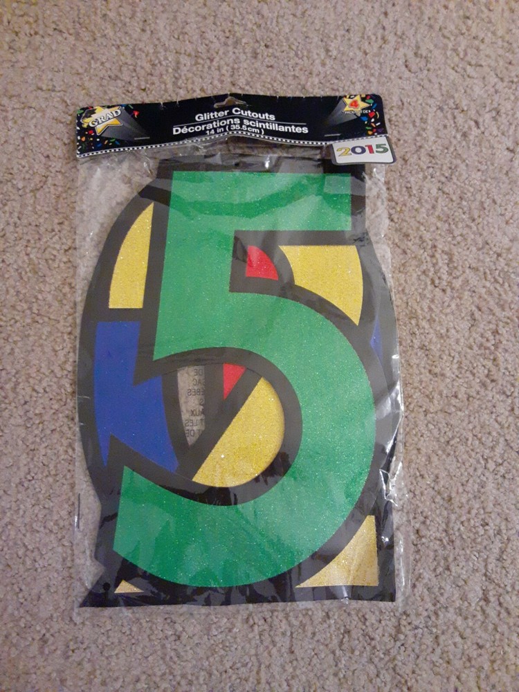 Large Number Cut Outs Digits 0 1 2 5 / Glitter #s Numbers for Party Celebration