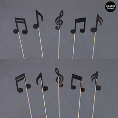 Music Notes Centerpieces 10 PCS Black Party Decorations for Music Theme Event