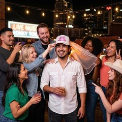 Unique Bachelor Party Hat: Adjustable Snapback with Bold Print for Memorable Fun