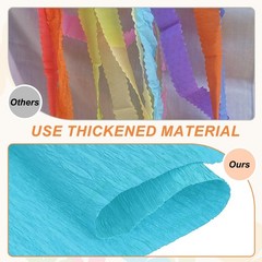 2 Pack Lake Blue 20 In x 7.9ft Wide Crepe Paper Roll Streamers Party Crafts