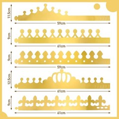 Paper Princess Prince Crowns for Kids Birthday Party Hats Gold for Boys Girls…