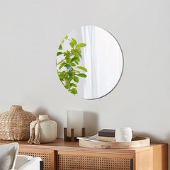 Round Mirror Centerpieces Acrylic Circle Tray Candle Plate 8 Inch 10 PCS