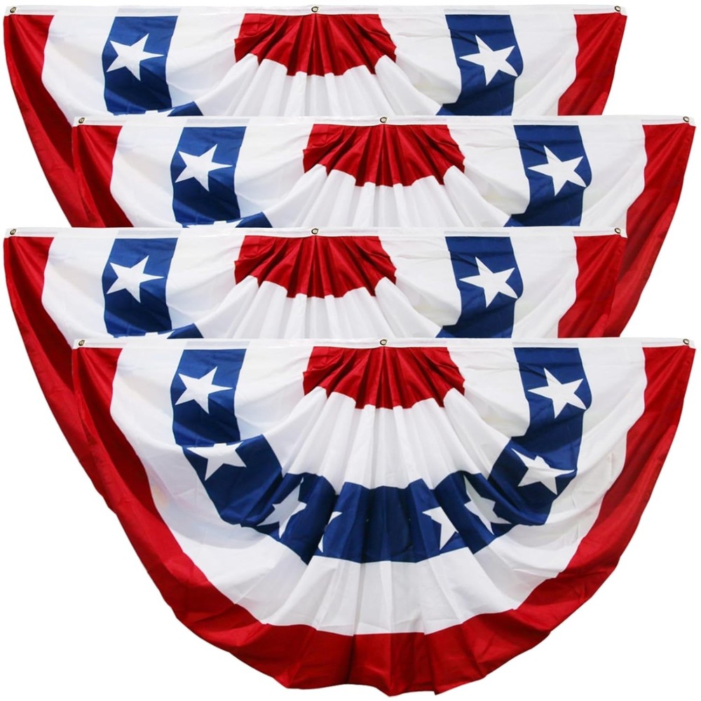 Memorial Day Decorations – Red White Blue Bunting