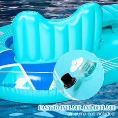 Pcs Inflatable River Tube Float 2 Person Heavy Duty Pool Float with Built in