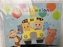 NEW CoComelon Photo Booth Backdrop & DIY Cake Topper Set – Birthday Party Decor