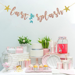 Last Splash Banner, Mermaid Theme Bridal Shower, Wedding Bachelorette Party Garl