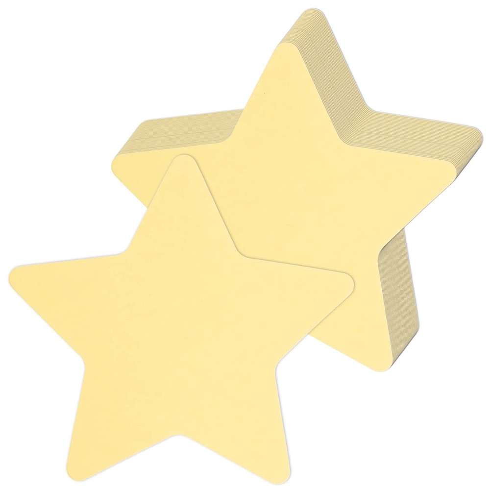 72 PCS Yellow Star Cutouts Glue Point Dots 6 Inch Large Paper Board Decor
