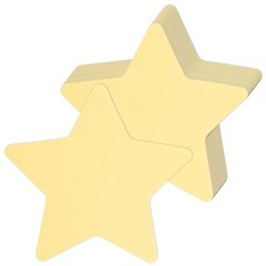 72 PCS Yellow Star Cutouts Glue Point Dots 6 Inch Large Paper Board Decor