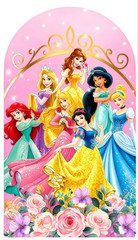 Princess Arch Backdrop Cover Kids Birthday Party Photo Background Prop Decor