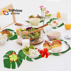60Pcs Tropical Party Decorations Supplies Palm Middle, Multi Color