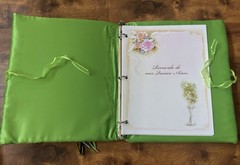 New 3pc Lime Green Zebra Quinceañera Ceremony Set Bible Photo Album Guest Book