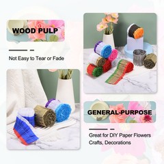 Crepe Paper Streamers, 9.84ft Streamer Decoration Paper White, Orange,Black