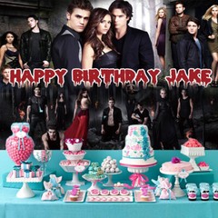 Vampire Diaries Personalised Custom Banner Backdrop Party Decor Birthday Gift