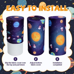 Mindsoft Set Of 3 Outer Space Spandex Cylinder Stand Covers For Party Planet