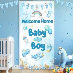 Welcome Home Baby Boy Banner Decorations Welcome Baby Boy Door Cover It’s a B