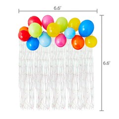 Rainbow Balloon Garland and Fringe Kit, 18 Pieces,