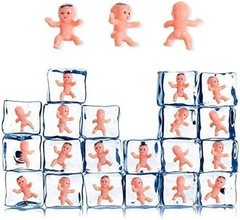 120 Mini Plastic Babies – 1 Inch Tiny Figurines for Baby Shower Games, 120 Piece