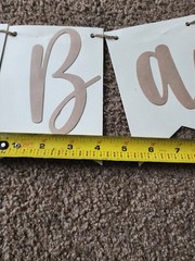 Pre-Strung 6ft Oh Baby Banner Neutral Baby Shower Decorations Woodland