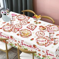 239pcs Strawberry Baby Shower Decorations for Sweet Girl, Complete a Berry