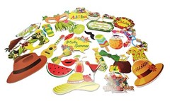 30 pc Hello Summer Tropical Theme Photo Booth Props