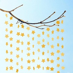 6 Pcs Gold Glitter Star Paper Garland Twinkle Bunting Banner Hanging Decorati…