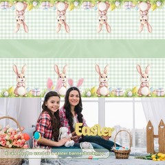 2 Pack Easter Plastic Tablecloth Disposable Party Table Cover Decor Indoor Out