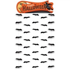 Vintage Halloween Haunted House Carnival Party Hanging Decoration Door Curtain