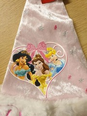 Disney Princess Christmas Santa hat in Baby Pink with Bobble New Age 6+ BNWT