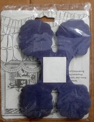 Blue / White Tissue Leaf Garland Wedding Party Decor 2 Packs 12 Ft Each NIP
