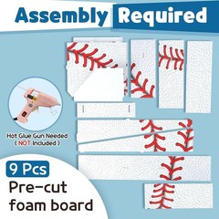 Baseball Marquee Number 6 Decor: 3ft Light Up Party Theme