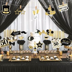 24pcs 50th Class Reunion Photo Booth Props 50th Class Reunion Decorations Cla
