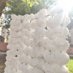 Artificial Marigold Flower Garlands Indian Wedding Decoration White String Lots