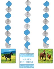 Wild Horses Animal Farm Western Ranch Birthday Party Decoration Dangling Cutouts