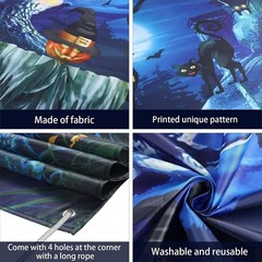 Durable 72.8 x 43.3 Inch Halloween Decoration Backdrop for Parties & Photography