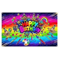 Happy Birthday Party Banner Polyester 43 * 70.86inches large happy birthday …