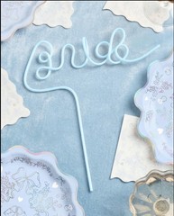 Bride to Be Straw Blue XL Party Drinkware Bachelorette Bridal Shower Gifts