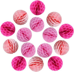 30Pcs 4Inch Pom Poms Tissue Paper Honeycomb Balls Flower Ball Wall Decor Pom Pom