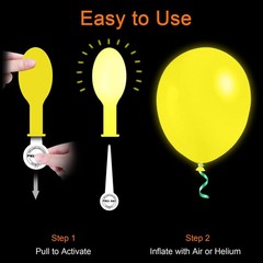 LED Balloons Flashing, 32 Pack, 8 Colors Light Up Balloons, Lasts 12-24 Hours…