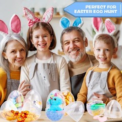 12 Pack 6 Inch Jumbo Clear Easter Eggs Large Fillable Easter Egg Transparent …